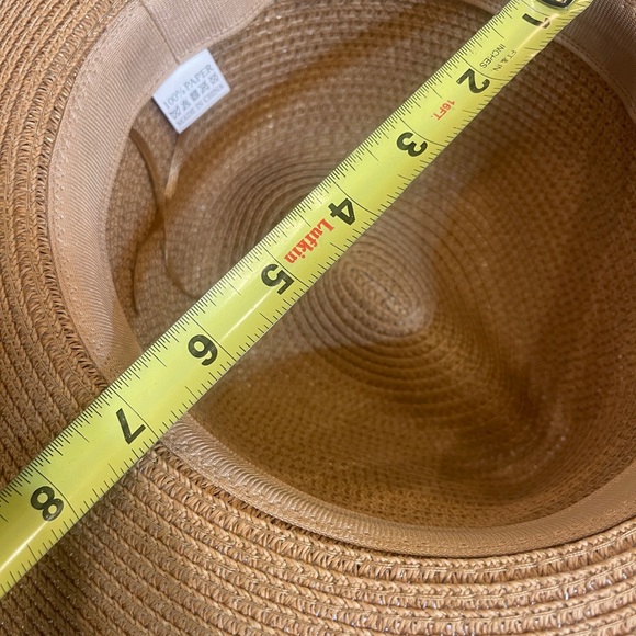 Hat straw southwestern Tan braided hatband NWT Sun hat beach - Picture 7 of 7